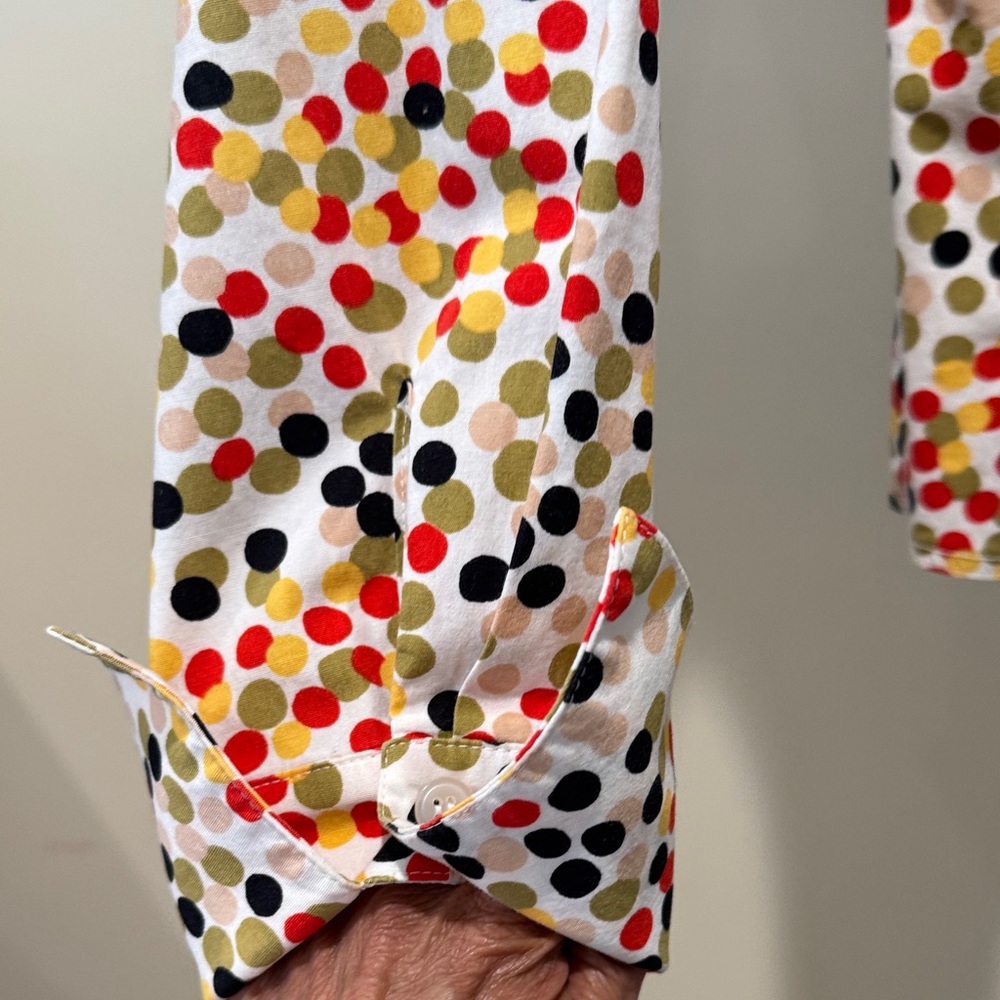 Finley Vibrant Dot Pattern Button Down Shirt - image 4